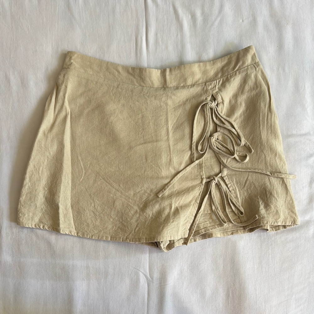 Wild Fable Tan Elastic Waist Skort